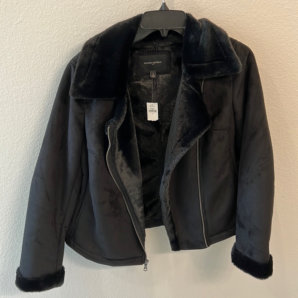 Women’s Banana Republic Shearling Moto Jacket